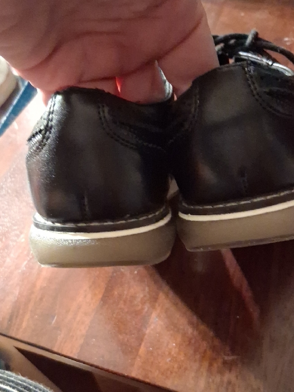 Black Lil Boys Lace-Up Casual Dress Shoes - Picture 7 of 9